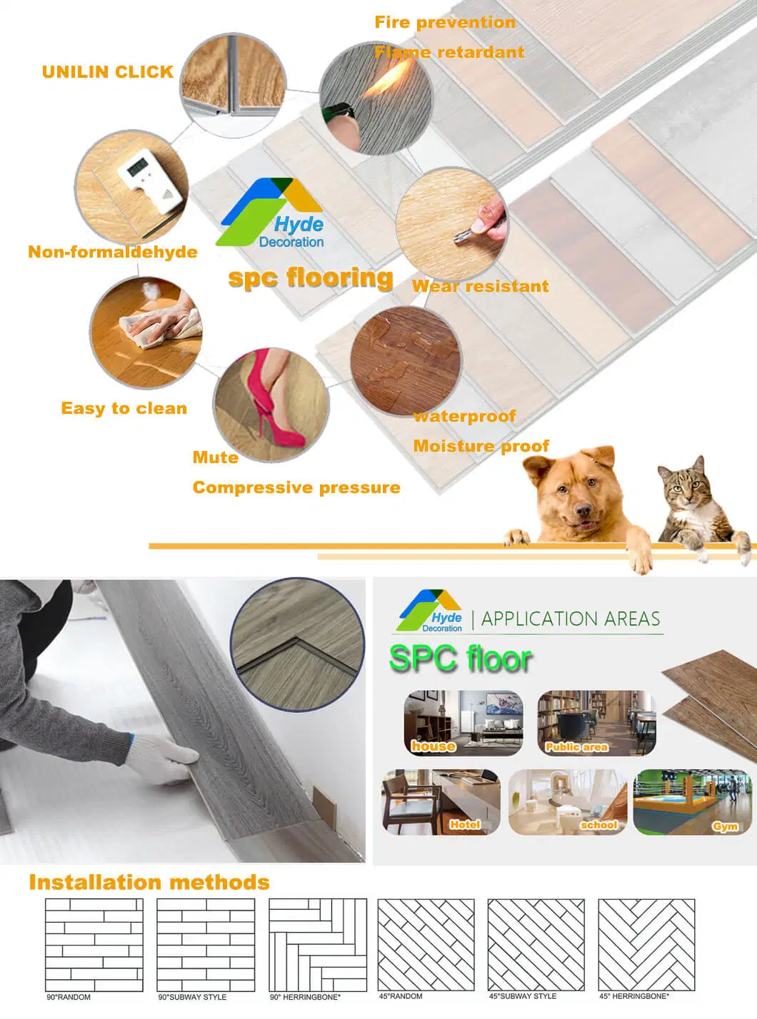 China Distributor 5mm Quick Click Vinyl Plastic Sheet PVC Spc Wood Laminate Flooring Engineered