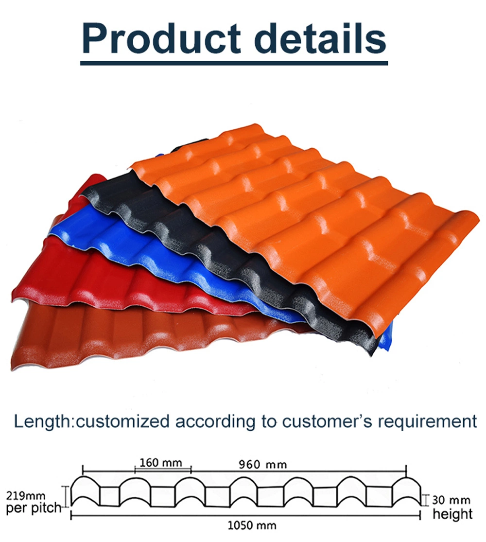 Plastic Materials Guangzhou Rubber Shingles ASA PVC Spanish Roofing Synthetic Resin Roof Tiles