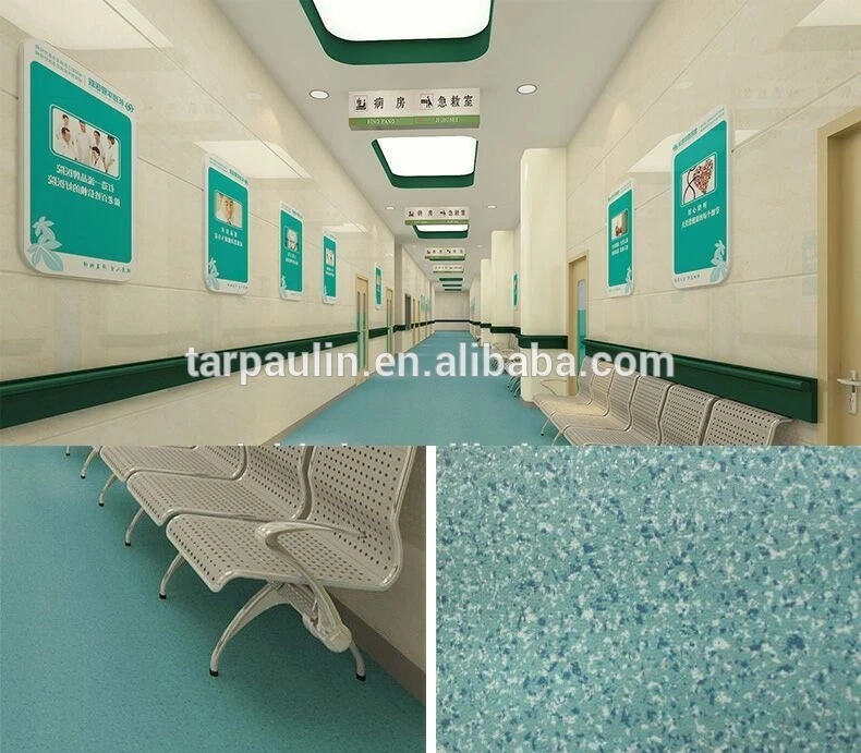 Embossed 2.6mm Plastic Sheet Vinyl Floor for Playground.