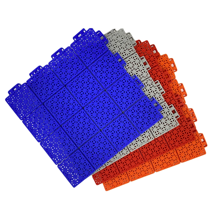 Slip Resistance Interlocking Sports Flooring Tiles for Basketball Court