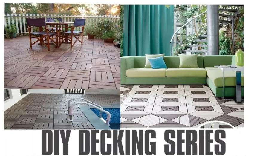 Wholesale DIY Floor WPC Outdoor Patio Wood Deck Tiles