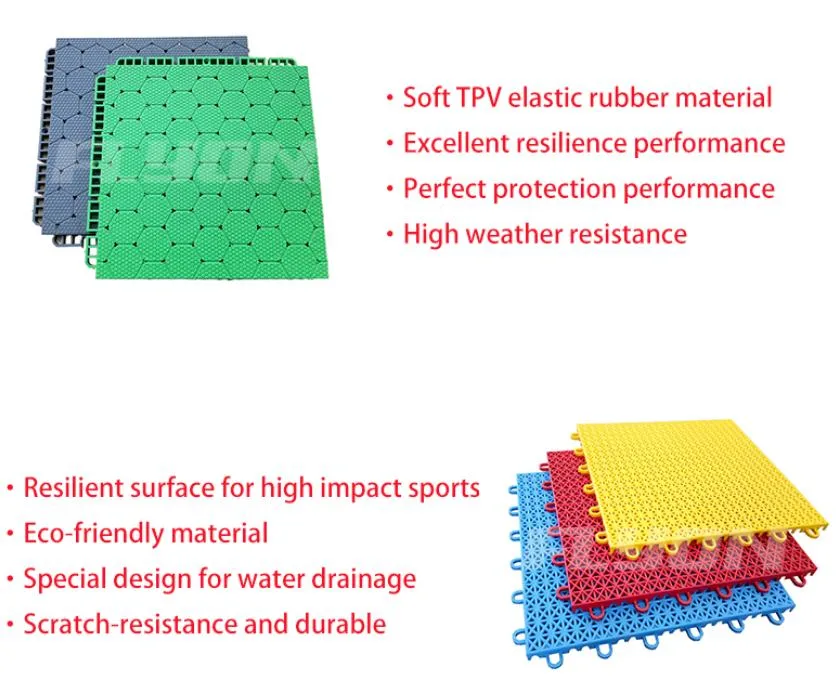 2024 China PP Interlocking Tiles Suitable for Outdoor Basketball and Tennis Sport Court Multi-Sport Court