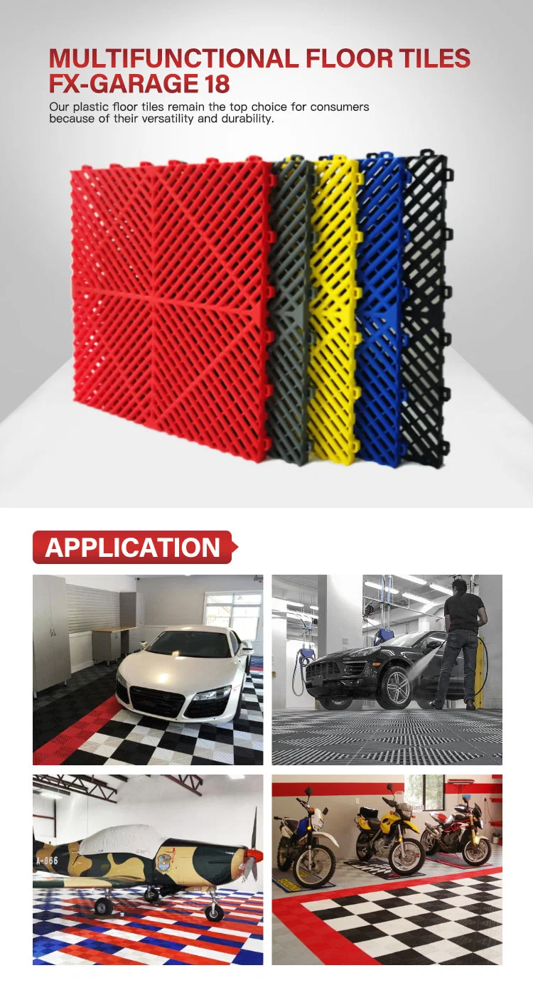 Perforated Wholesale Price Sport Best Selling PVC Car Wash Room Floor Mat PP Plastic Interlocking Floor