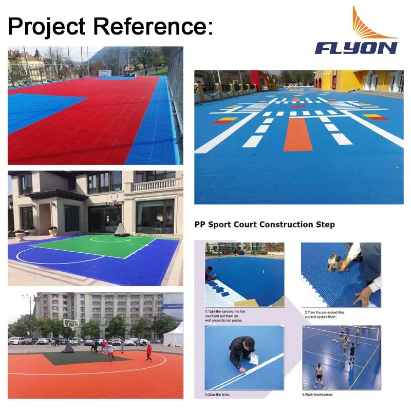 PP Interlocking Tiles Basketball Court Flooring Sport Flooring Easy and Fast Installation for Multisport Sports