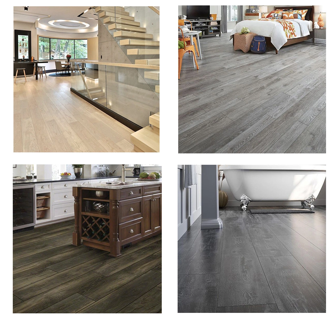 Embossed Oak Non Slip Antibacterial Plastic PVC Commercial Engineered Laminated Vinyl Spc Flooring