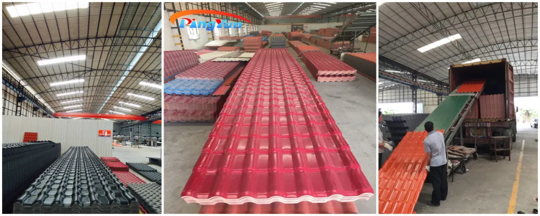 Spanish Style Synthetic Resin ASA PVC Plastic Roof Tile for Prefab House Roofing