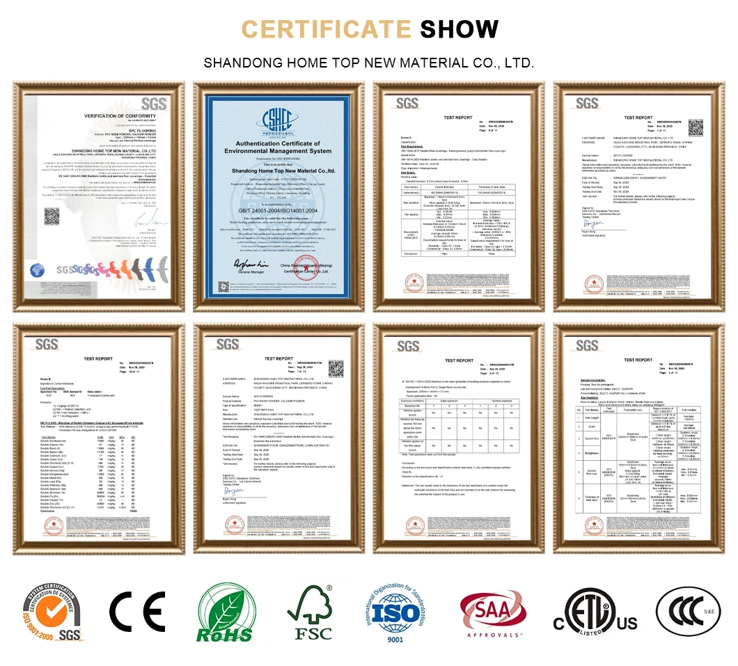 High Quality UV Coating Indoor Spc Flooring 4mm 5mm 6mm Vinyl Plank Floor China Manufacturer Spc Flooring