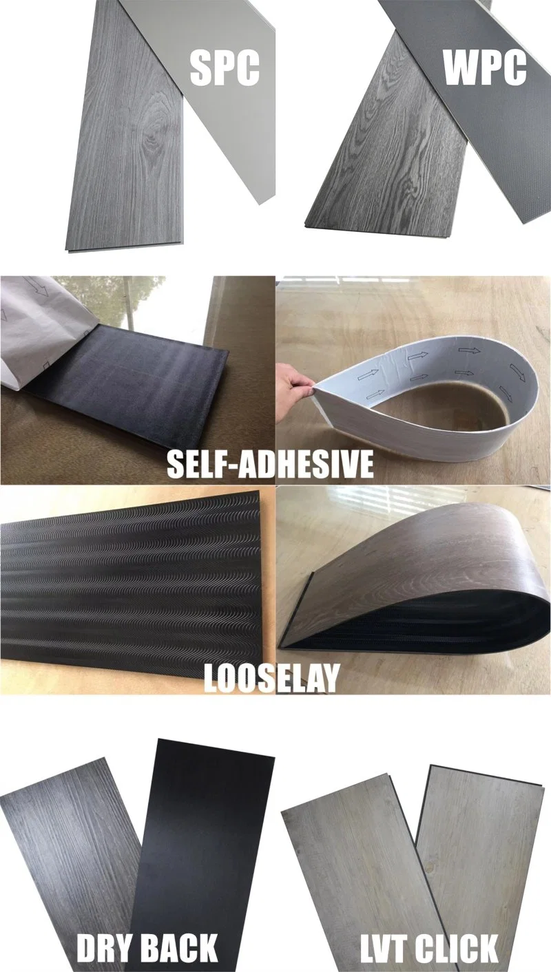 Kitchens Glue Down Vinyl Plank PVC Floor Tile Wholesale Anti-Slip PVC Vinyl Flooring Anti-Slip Lvt Dry Back Tiles for Dining Hall