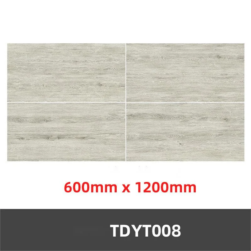 Factory Supply Light Beige Glossy Porcelainwood Tile Basement for Project