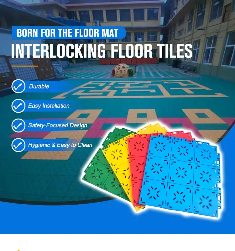 Versatile Interlocking Sports Floor Tiles Safety-Enhanced Arc-Perforated Design for Basketball, Tennis, and Playgrounds