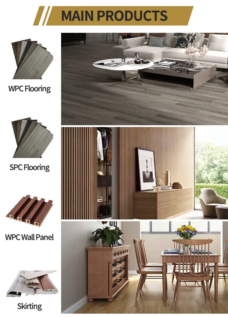 Wholesale Engineered Plastic Bathroom Building Material Waterproof Laminate Spc PVC Vinyl Floor