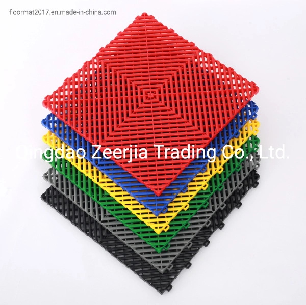 Hot Sales Modular PP Floor Mats Plastic Garage Interlocking Floor Tiles 400X400X18mm