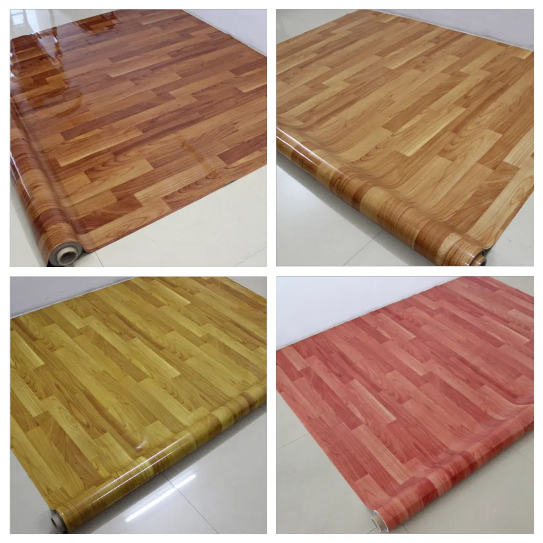 High Quality Waterproof Non-Slip 0.35mm Linoleum PVC Plastic Floor Carpet Vinyl Flooring Covering