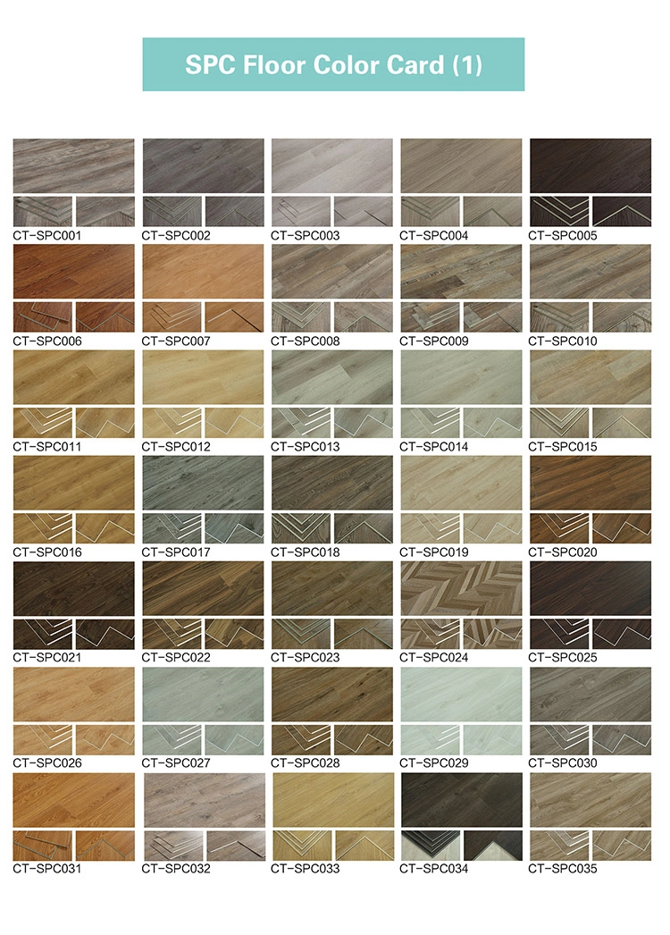 China Wholesale Wood Design WPC PVC Luxury Vinyl Floor Tiles Plastic Spc Flooring