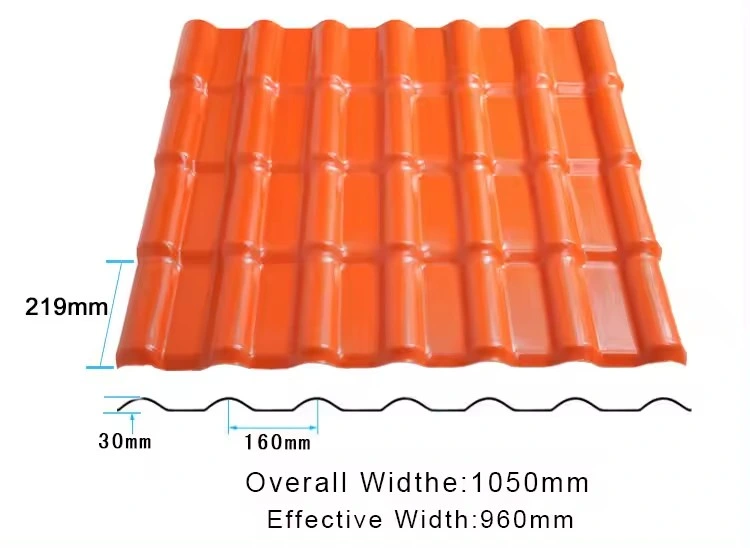 ASA PVC Apvc UPVC Corrugated Plastic Roofing Sheets PVC Roof Tile