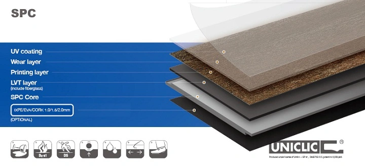 Wholesale Strong Anti-Slip Spc Vinyl Sheets Flooring 4mm for Bathroom