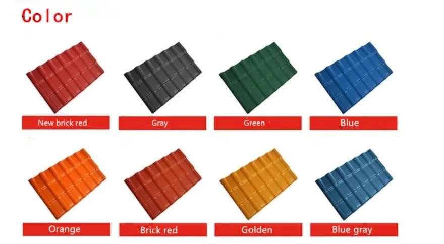 Toughness and Strength ASA 3 Layers Plastic PVC Synthetic Resin Roof Tile