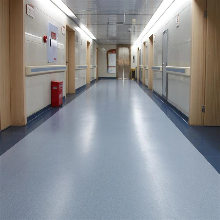 Anti-Bacterial PVC Vinyl Flooring Homogeneous Vinyl Flooring Sheet for Hospitals