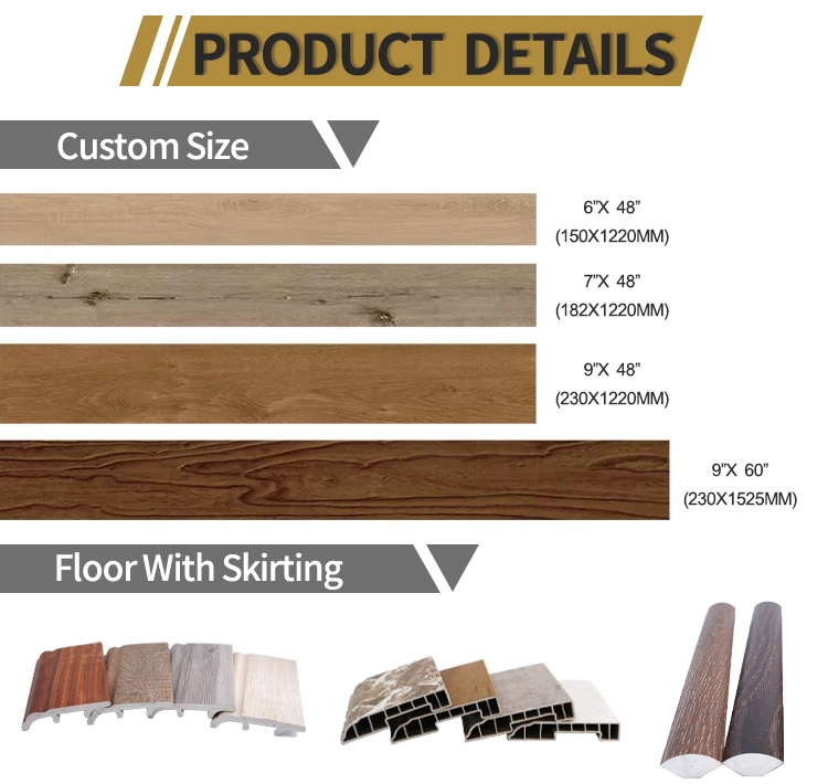 Luxury 5mm Engineered Vinyl Spc Waterproof PVC Plastic Floors Flooring Manufacturers