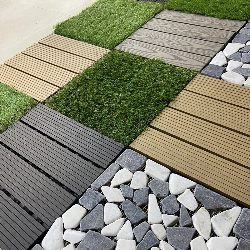 300*300mm DIY Co-Extrusion Composite Tiles for Outdoor Patio Garden Interlocking Deck Tile Plastic Waterproof Flooring