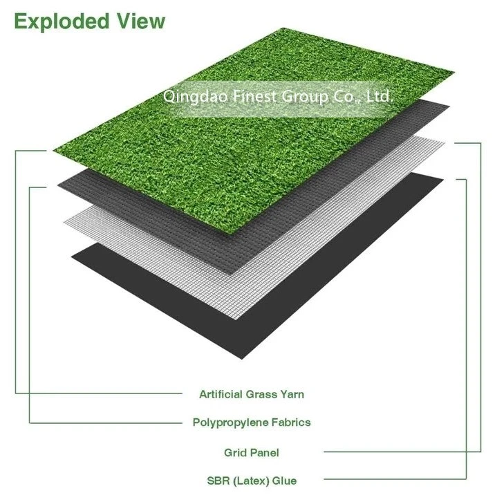 Composite Interlocking Deck Tile, Artifical Grass 300X300, Self-Draining Artifical Grass Mat, Easy Installation Lawn Turf Tile