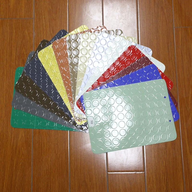 Factory Waterproof Non Slip Embossed Diamond Coin PVC Plastic Floor for Garage