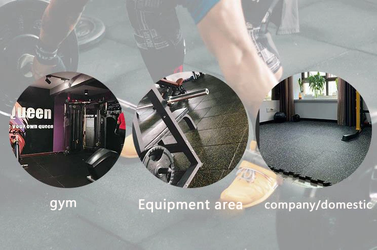 2023 Hot Sale Factory Price Large Rubber Fitness Sport 40mm Rubber Interlocking Floor Mats