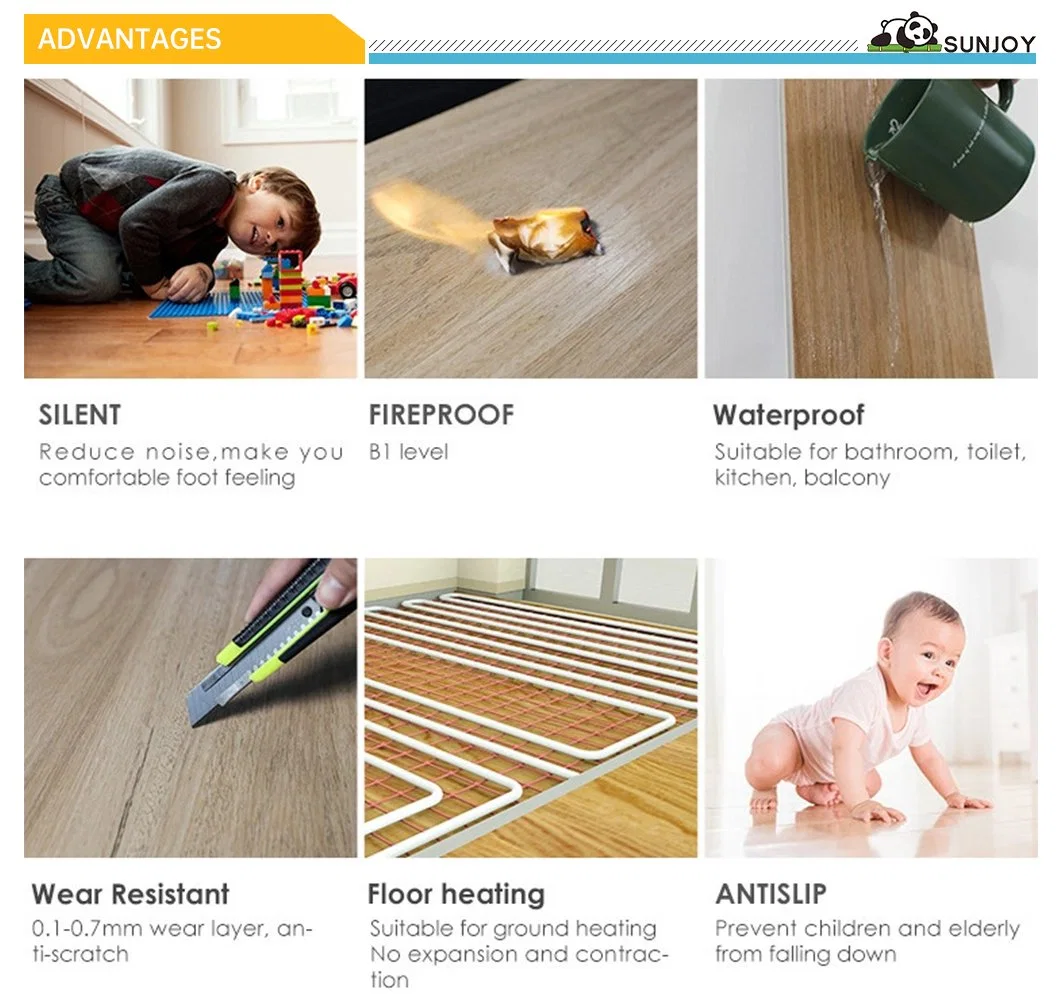 Hot Selling High Quality Non-Slip Plastic Lvt Eco PVC Lvp Unique Vinyl WPC Click Flooring