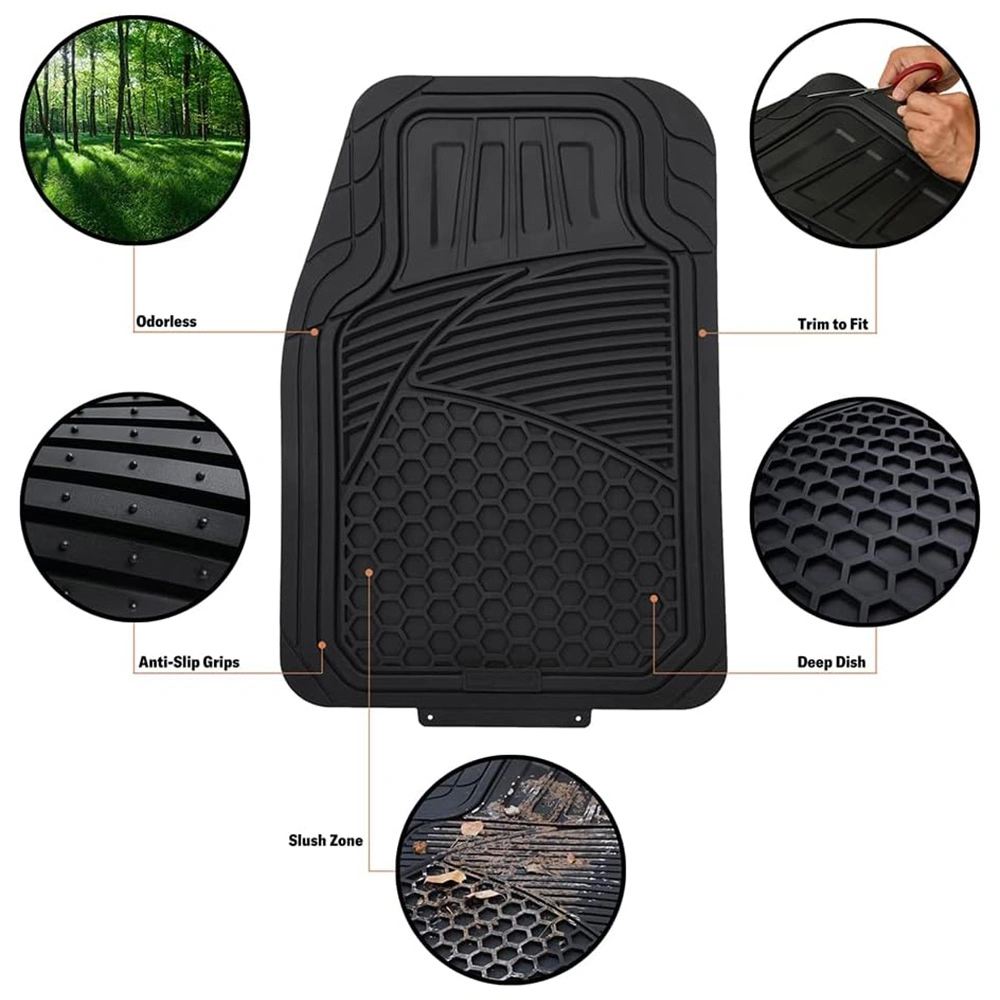 Wholesale Price Vehicle Accessories 3PCS High Quality Anti Skid Interior PVC Car Mat