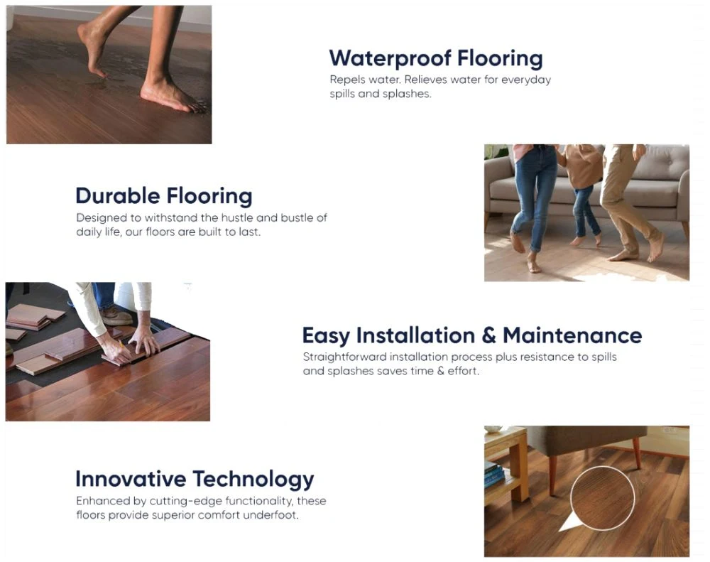 Chinese Suppliers Wear Resistant Plastic-Floor Lvt Spc Flooring/PVC Flooring Click System Spc Vinyl Flooring 6mm Waterproof Flooring/Spc Floor for Wholesales