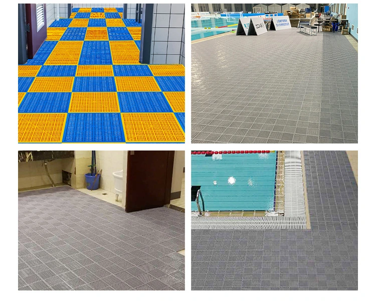 Anti Slip Mat Chayo K8 30*30cm Interlocking PVC Floor Tile for Swimming Pool Water Park