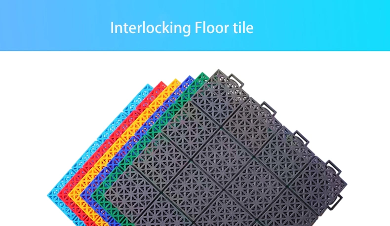 Interlocking Grey PP Floor Tile for Volleyball Court