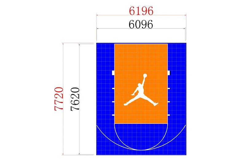 2022 Plastic Sports PP Tiles Basketball Event Deck Outdoor PP Tiles Interlocking Sport Court Flooring Tiles