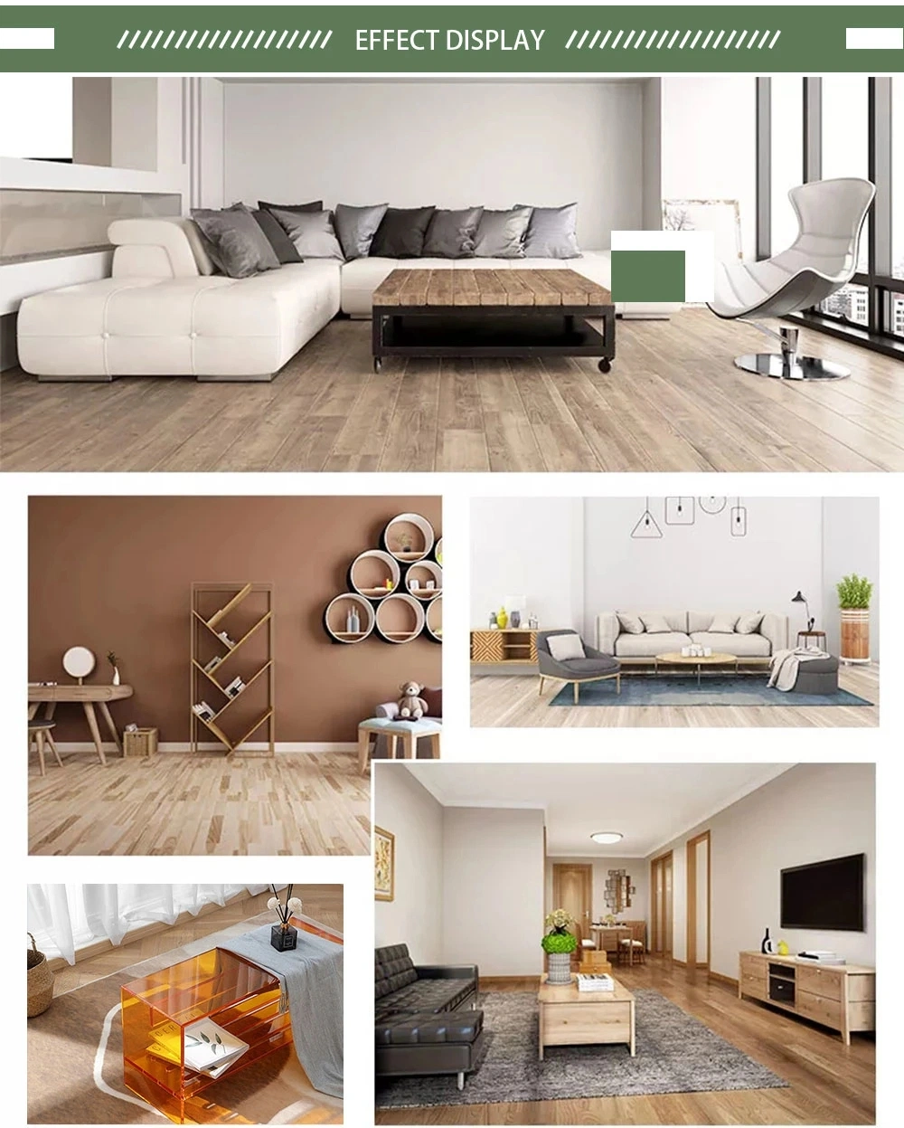 Laminate Flooring Thickness 0.32mm-2.0mm Waterproof Non Slip Simple Style Plastic PVC Floor Laminate Linoleum Wood PVC Vinyl Flooring for Indoor Decoration