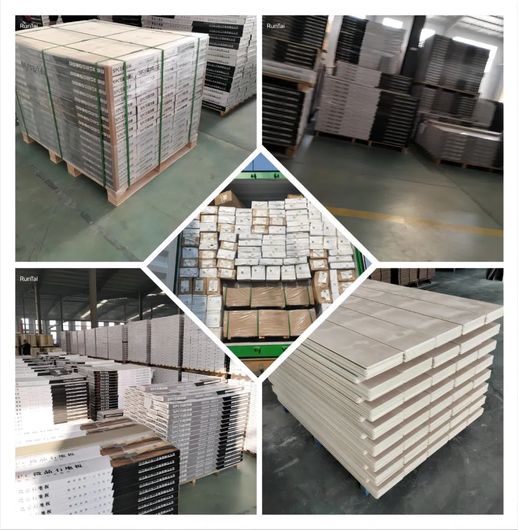 Indoor Anti-Slip Waterproof Wholesale Click PVC Film Spc Flooring Tile