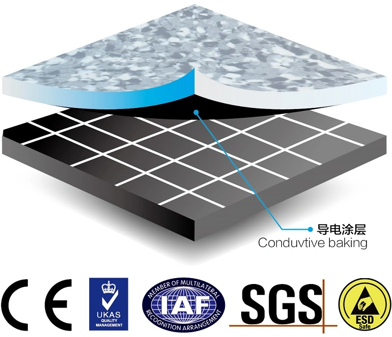 Conductive Antistatic PVC Flooring Clean Room ESD Flooring for Electronical Factory