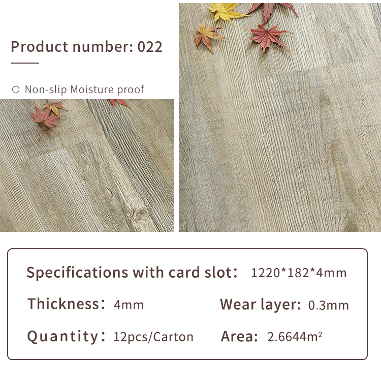 Wood Grain Bathroom 4.5-8mm Hybrid Rigid Core Vinyl PVC Tiles Spc Flooring