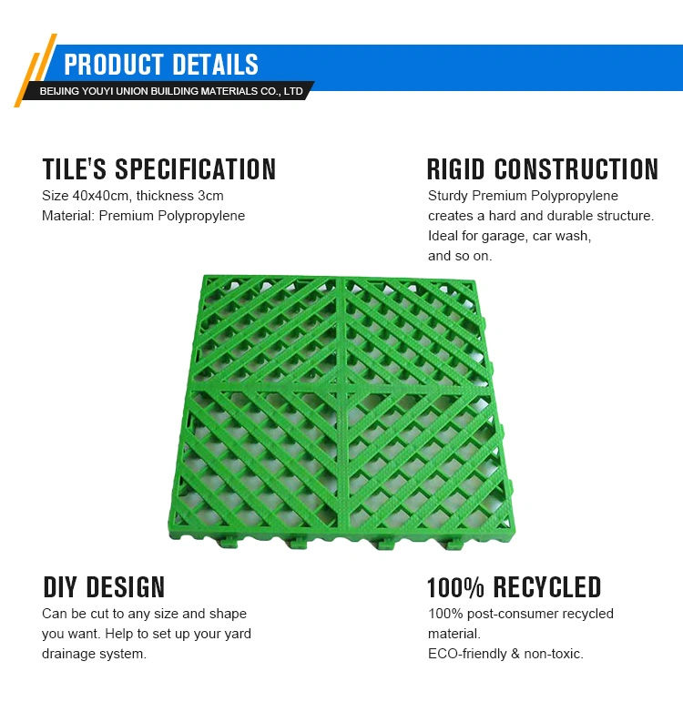 Water-Resistant PP Tiles for Garages and Workshops