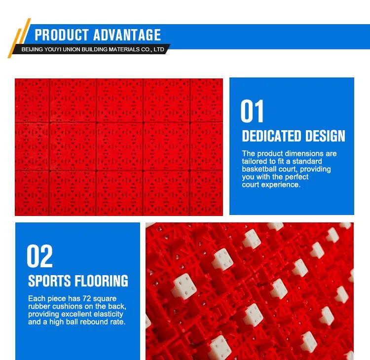 High-Performance Sport Tiles for Outdoor Courts for Basketball Tennis Multi-Sport Activities