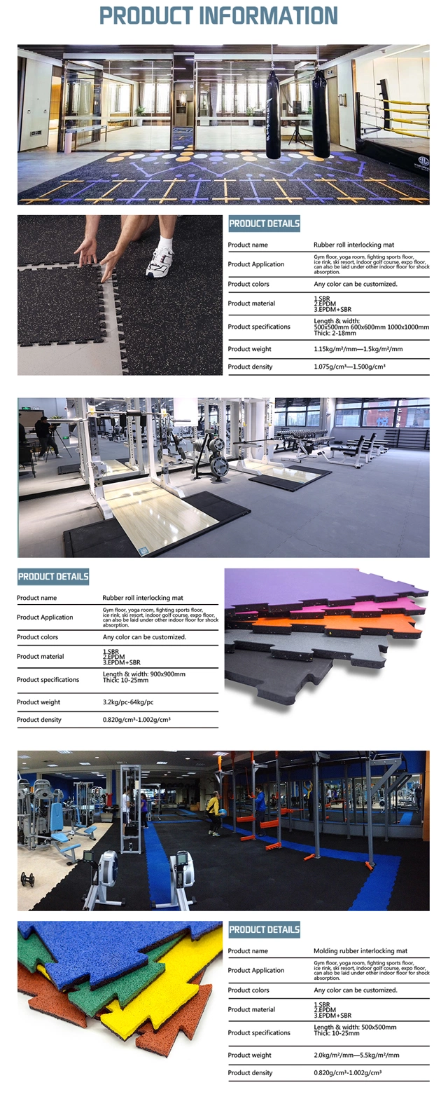 Factory Price Gym Interlock Rubber Flooring Tiles Sports Rubber Puzzle Mats