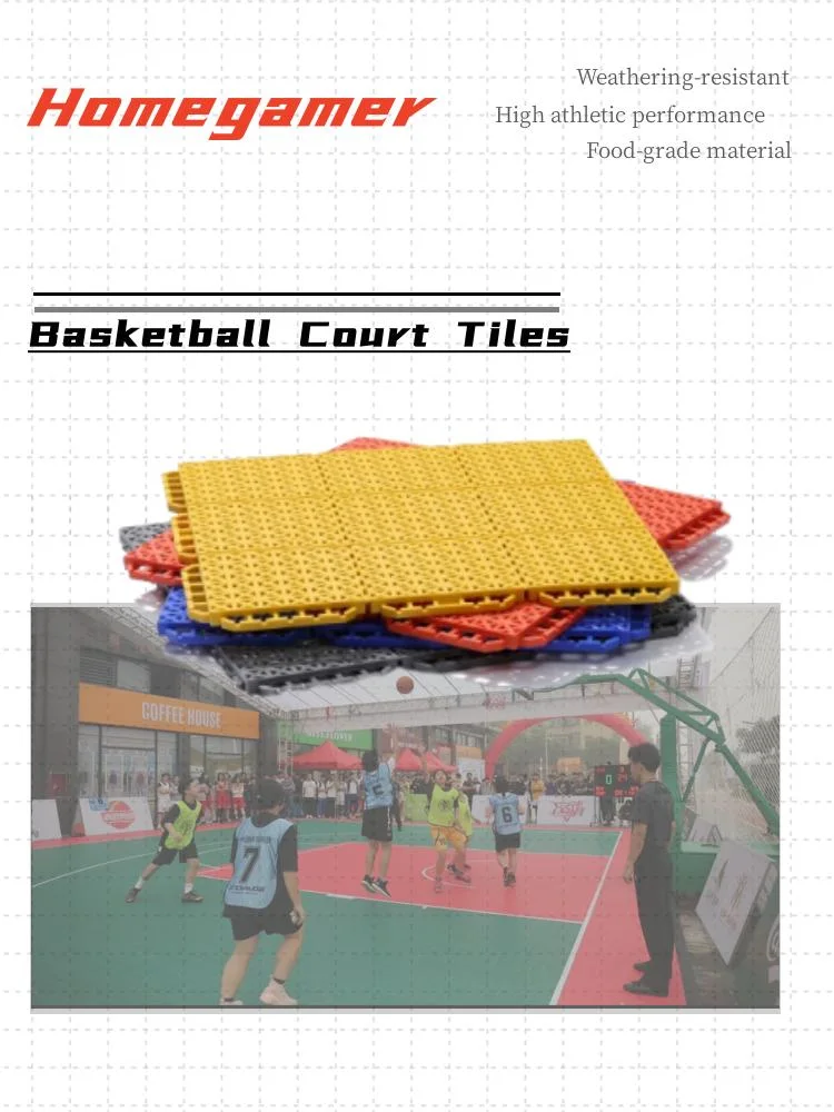 Outdoor Interlocking Portable Sport Court TPE Material Plastic Tiles