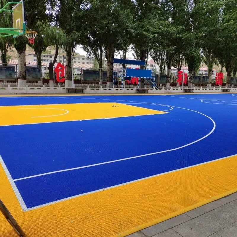 TPE/PP Waterproof Interlocking Floor Outdoor Basketball Court Suspended Sports Floor