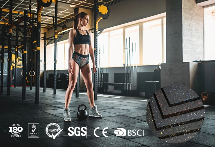 Factory Hot Sale Professional Cheap Shockproof Protective Gym Rubber Flooring Rolls Sport Rubber Flooring Mats