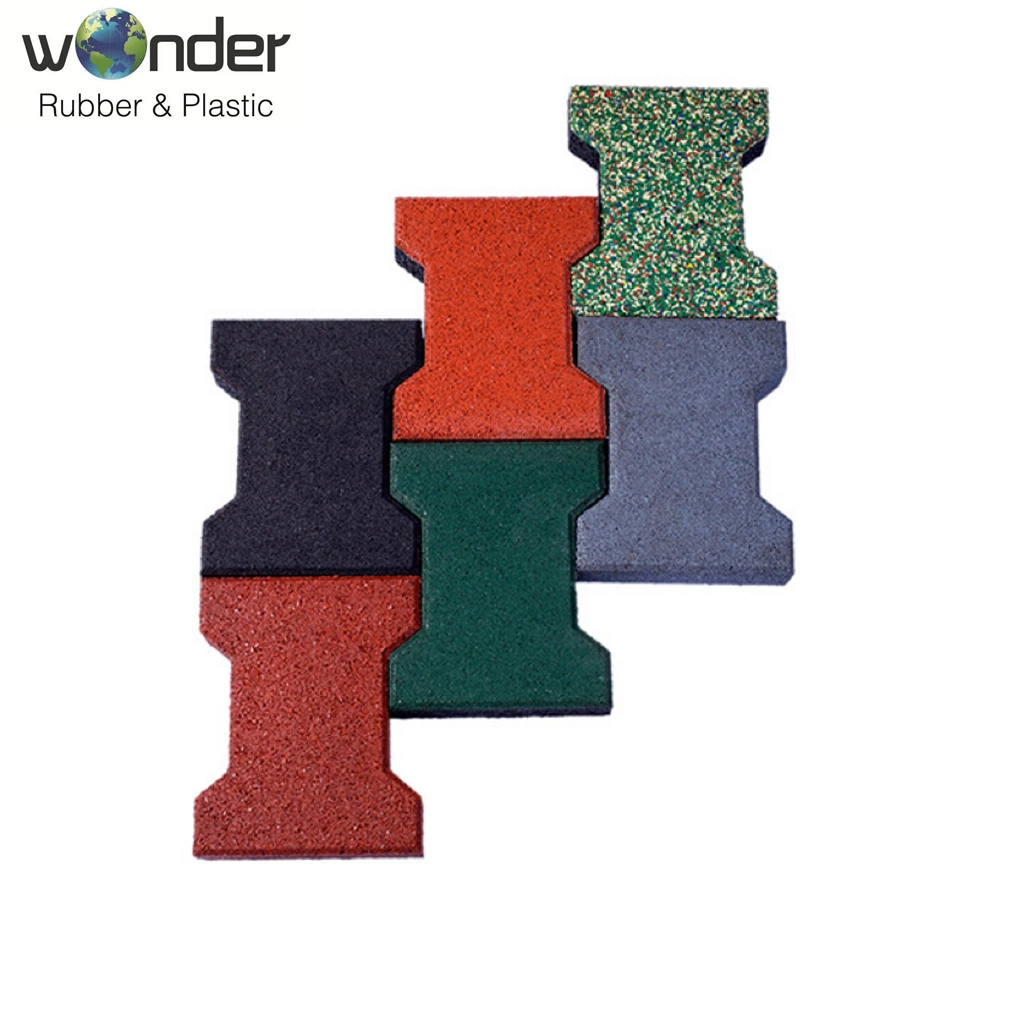 Both Indoor and Outdoor Rubber Flooring Used for Sports Field Pave Rubber Tiles