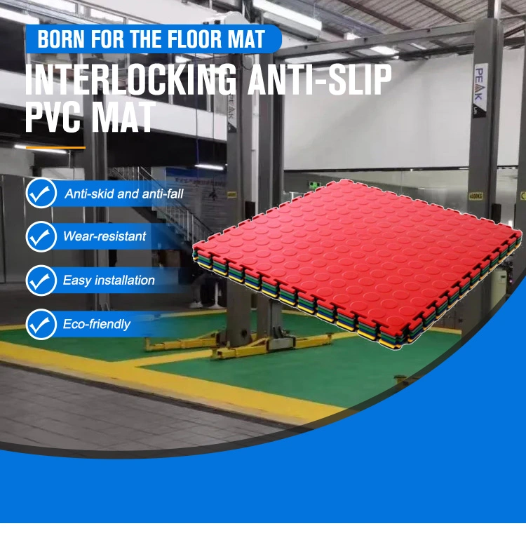 Heavy Duty Interlocking PVC Floor Tile for Garage Car Wash Workshop