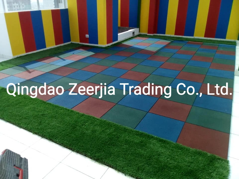 Colorful EPDM Interlocking Rubber Gym Floor for Sports Machines Areas