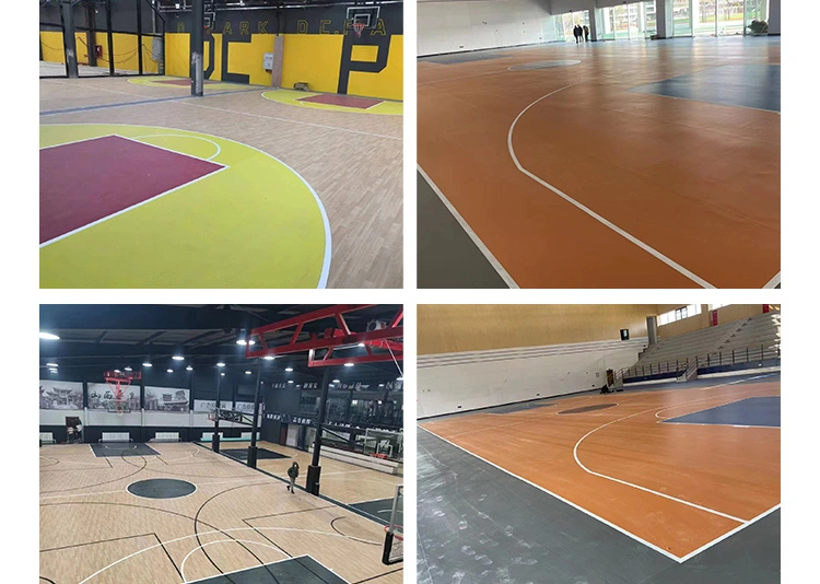 Factory Wholesale PVC Professional Sports Floor for Indoor Basketball Court