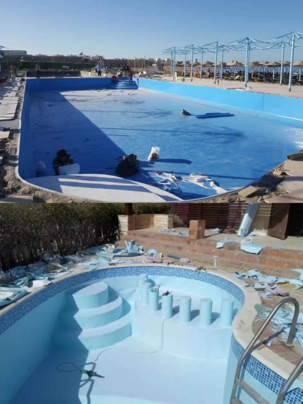 Manufacturer Plastic Product PVC Film Anti-Slip Mosaic Color PVC Swimming Pool Liner