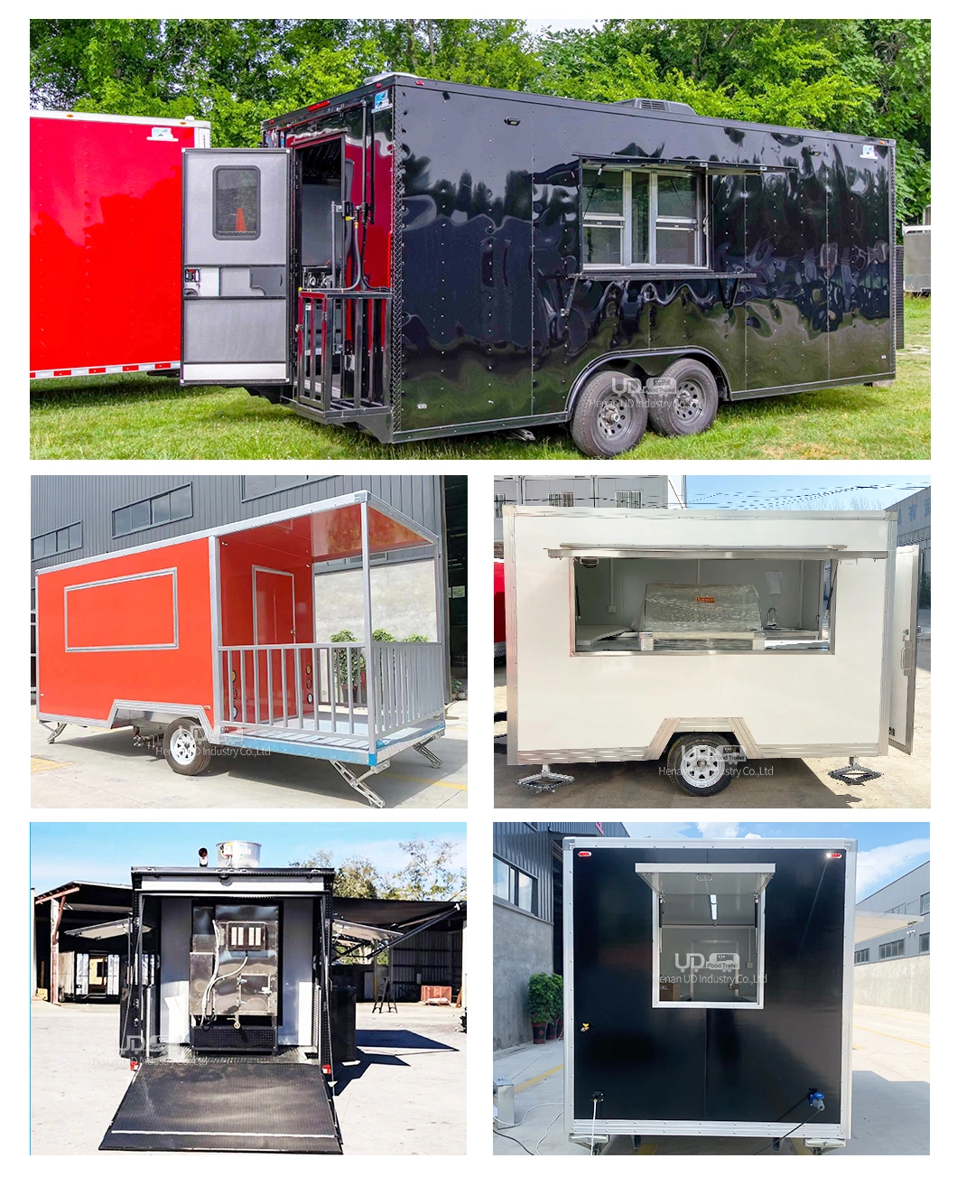 UD Factory Price Camper Van Ice Cream Hotdog Burger Taco BBQ Snack Truck Vintage Mobile Bakery Food Trailer for sale