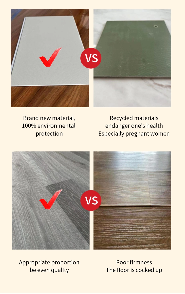 2022 Best-Selling Hot Sale Vinyl Click Flooring Manufacturer 4.0-6.0mm Wood Grain Flooring Eco-Friendly Material Non-Slip Strong Flexibility Spc Flooring